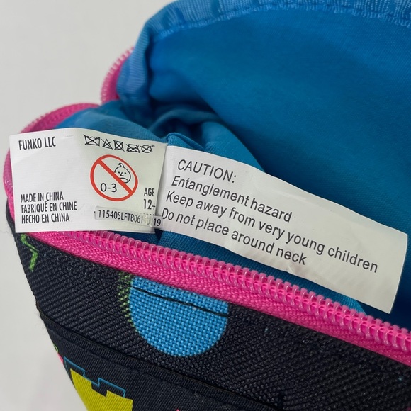 Funko Vintage 90s Style "Whatever" Fanny Pack /Travel Bag Black Yellow Pink Blue - Picture 10 of 12